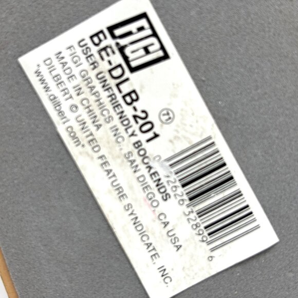 Rare Dilbert Computer Bookends 1990's FIGI Comic/Cartoon Spinning - Picture 11 of 15